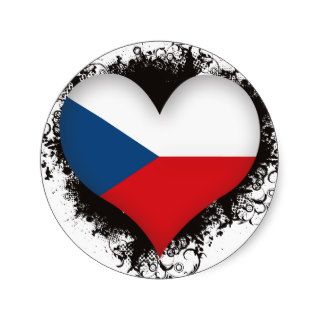 Vintage I Love Czech Republic Sticker