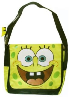Nick Jr Spongebob Squarepants Messenger Bag   Spongebob School Bag   book Bag: Clothing