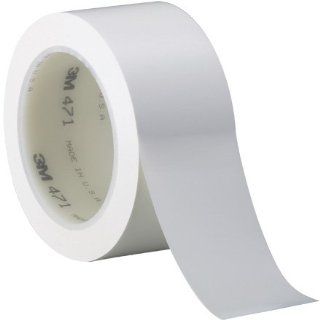 3M 471 Solid Vinyl Masking Tape, 170 Degree F Performance Temperature, 14 lbs/in Tensile Strength, 36 yds Length x 2" Width, White (Case of 24): Industrial & Scientific