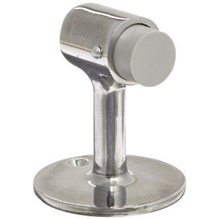 Rockwood 456.26 Brass Straight Roller Stop, #8 X 3/4" OH SMS Fastener, 4 9/16" Projection, 2" Base Diameter, Polished Chrome Plated Finish: Industrial Hardware: Industrial & Scientific