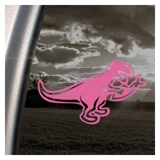 Dinosaur Eating Jesus Fish Evolve Pink Decal Car Pink Sticker: Automotive