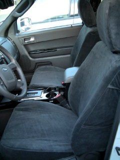 Exact Seat Covers, F472 V1, 2009 2011 Ford Escape Front Bucket Seats Custom Exact Fit Seat Covers, Black Velour: Automotive