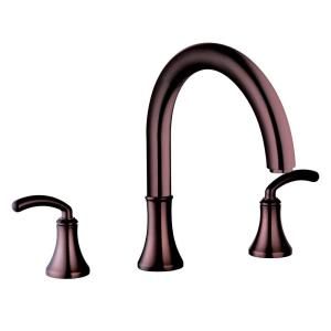 Yosemite Home Decor Lever 2 Handle Deck Mount Roman Tub Faucet in Oil Rubbed Bronze YP57RT ORB