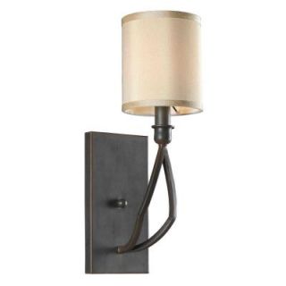 World Imports Decatur Rust Finish 1 Light Wall Sconce with Shade WI350142