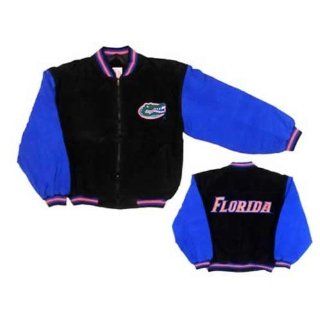 Florida Gators Black Suede Jacket W/Royal Blue Sleeves: Clothing
