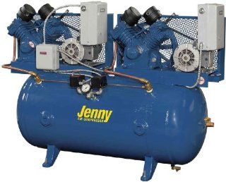 Jenny Compressors GT2C 60C 460/3 2 HP 60 Gallon Tank 3 Phase 460 Volt, Two Stage Simplex Electric Climate Control Compressor   Stacked Tank Air Compressors  