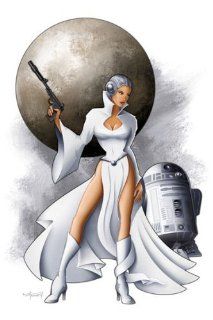 Star Wars Art Limited Edition Print Large Paper "LEIA" by Mike Kungl: Entertainment Collectibles