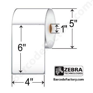 (800274 605) Zebra 4x6 Z Select 4000T Thermal Transfer Label [1" Core, 5" OD, 475/Roll, 12 Rolls/Case] : Shipping Labels : Office Products