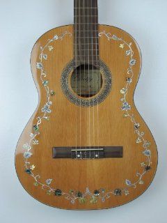 Delfy Df020 006 Solid Cedar Top Inlaid Classical Guitar: Musical Instruments