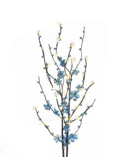 Everlasting Glow LED 39" Battery Operated 5 Petal Acrylic Flower Crystal, Blue   String Lights
