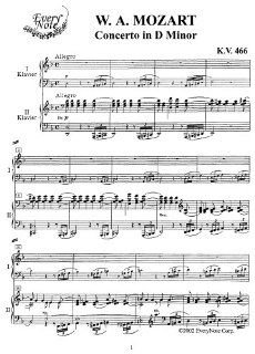 Mozart Piano Concerto in D Minor, K.466: Instantly download and print sheet music: Mozart: Books