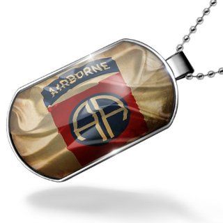 Dogtag 101st Airborne Division United States Flag Dog tags necklace   Neonblond: NEONBLOND: Jewelry