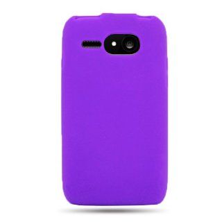 CoverON Soft Silicone PURPLE Skin Cover Case for KYOCERA C5133 EVENT [WCJ481]: Cell Phones & Accessories