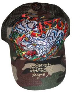 Men's Ed Hardy Hat Cap Camouflage Flaming Tiger at  Mens Clothing store