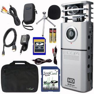 Zoom Q3HD + Acc Pak + 16GB SD+ case + MOP RCA6FTSTEREOCORD + MOP 35MMSTEREO6FT: Electronics