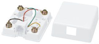 Allen Tel Products AT468 4 15 1 Port, Mounting Screw, Snap On Cover, 6 Position, 4 Conductor Modular Surface Outlet Jack Screw Terminal, White: Home Improvement