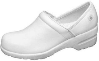 Cherokee Workwear Women's "Harmony" Padded Collar Slip On Nurses Shoe In White or Black,. Regular or Wide Width: Shoes