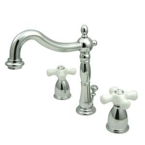 Kingston Brass Victorian 8 in. Widespread 2 Handle Bathroom Faucet in Polished Chrome HKB1971PX