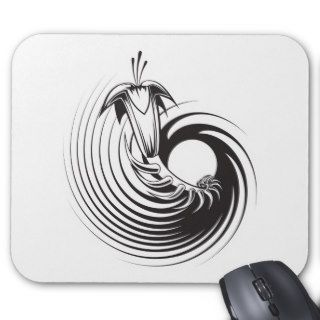 Spiral Plant Tattoo Design Mouse Pads