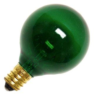 Satco S3835 10 Watt G12.5 Incandescent 120 Volt Candelabra Base Light Bulb, Transparent Green   Incandescent Bulbs  