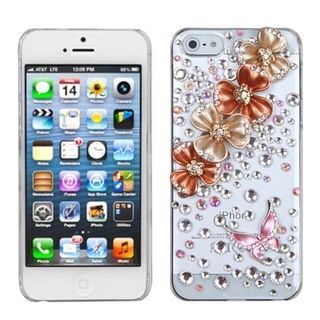 MYBAT Mariposa Lilies 3D Crystal Diamante Case for Apple iPhone 5 MyBat Cases & Holders