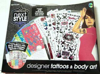 next STYLE Designer Tattoos & Body Art Kit (Includes 475 Temporary Body Tattoos & Jewels, Stencils and Glitter): Toys & Games
