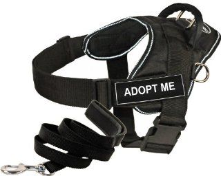 Dean & Tyler DT Fun Works Harness 6 Feet Padded Puppy Leash, Adopt Me, Large, Black : Pet Harnesses : Pet Supplies