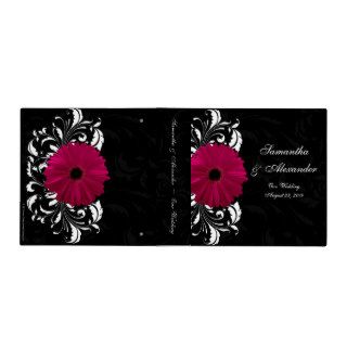 Fuchsia Scroll Gerbera Daisy w/Black and White Binders