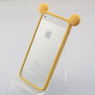 Big Dragonfly Candy Color Series Mouse Premium Bumper Frame Case Cover for Apple iphone 5 5G Retail Packing Yellow: Cell Phones & Accessories