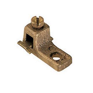 Panduit HLB4 1 X Flag Lug, One Hole, Straight Tongue, #8 SOL   #4 STR Copper Conductor Size Range, 1/4" Stud Hole Size, 0.19" Tongue Thickness, 0.50" Width, 0.79" Height, 1.25" Overall Length Electronic Component Interconnects In