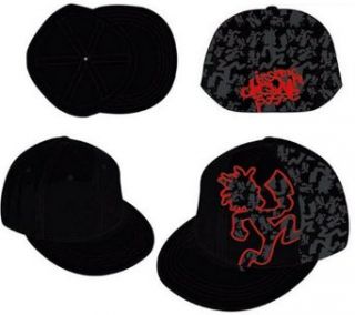 ICP Insane Clown Posse Music Band Hat   Flatbill Flex Fit Black Baseball Cap: Clothing