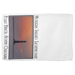 Sunrise At Morris Island Lighthouse Folly Beach Towels