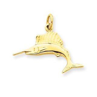 14k Gold Swordfish Pendant Jewelry