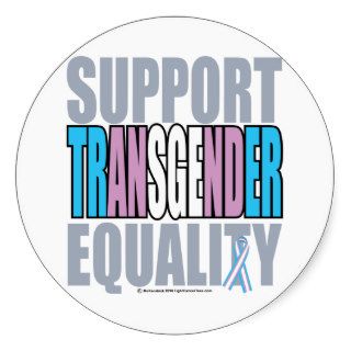 Support Transgender Equality Round Stickers