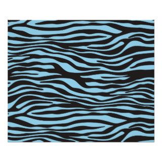 Animal Print, Zebra Stripes   Black Blue