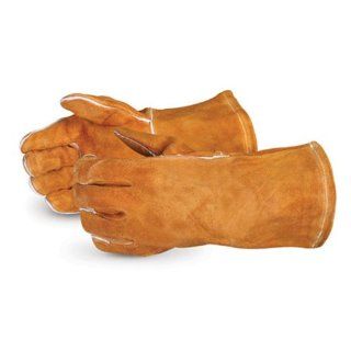 Superior 505RB Iron Wolf Deluxe Cowhide Split Skin Leather Welding Glove with Kevlar Sewn, Work, Rust Brown (Pack of 1 Dozen): Welding Safety Gloves: Industrial & Scientific