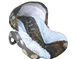 Infant Car Seat Cover, Baby Car Seat Cover, Slip Cover  Camo with Light Blue Minky! : Camo Baby Stroller : Baby