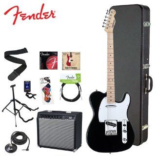 Fender Musical Instruments Corp. JF 028 8300 506 KIT Starcaster by Fender Telecaster Kit with Hardcase, DVD, Tuner, Cable, 25W Amplifier, Stand, Strings, Footswitch and Pick Sampler: Musical Instruments