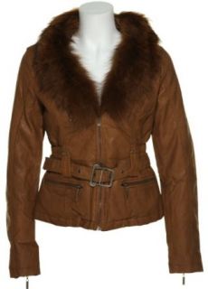 COSTA BLANCA Deep V Fur Collar Jacket [ZHQAW506CB] at  Womens Clothing store