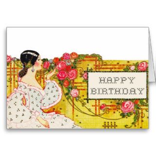 Art Deco Happy Birthday Card