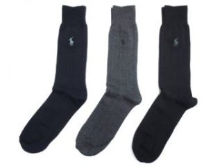 Polo Ralph Lauren Men's Dress Socks (Size 10 13) Gray/Black/Navy 10 13 at  Mens Clothing store