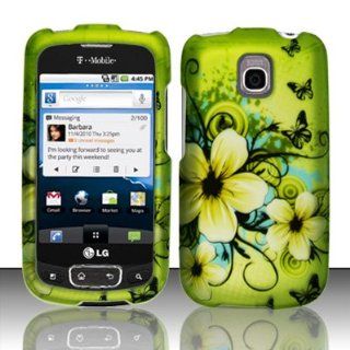 LG Optimus T P509 / LG Phoenix P505 / LG Thrive P506 Case (T Mobile / AT&T) Glamorous Flower Design Hard Cover Protector with Free Car Charger + Gift Box By Tech Accessories: Cell Phones & Accessories