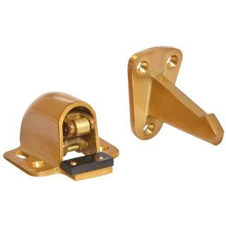 Rockwood 494S.10 Bronze Wall Mount Automatic Door Holder with Stop, Satin Clear Coated Finish, 3 3/4" Wall to Door Projection, Includes Fasteners for Use with Hollow Core Doors and Masonry Walls: Industrial Hardware: Industrial & Scientific