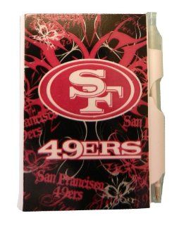 San Francisco 49ers Mini Pocket Notepad & Pen Set   Pink & Black Fashionable Design : Sports Fan Writing Pens : Sports & Outdoors
