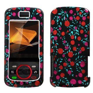 Hard Plastic Snap on Cover Fits Motorola i856 Debut Polka Cherry Black Sprint: Cell Phones & Accessories
