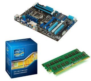 Upgrade Kit: Asus P8Z77 V LX Motherboard, Intel Core i7 3770 3.4 GHz CPU + Kingston KVR1333D3N9K2/8G 2 x 4 GB PC Memory Modules: Computers & Accessories