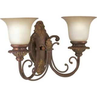 Thomasville Lighting Messina Collection Aged Mahogany 2 light Wall Sconce P2705 75