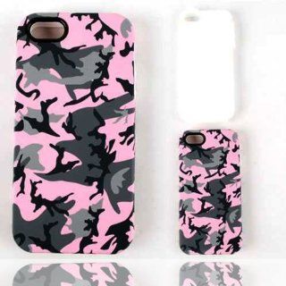 For Apple Iphone 5 Camo Pink Hard Soft Case Accessories: Cell Phones & Accessories