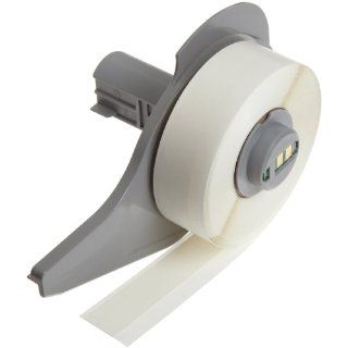 Brady BPTL 29 498 0.5" Width x 1.5" Height White Color B 498 Repositionable Vinyl Cloth Label With Semi Gloss Finish For BMP71 Label Printer (5000 Per Roll): Industrial & Scientific