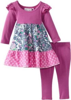 Maisonnette Baby Girls Infant Fairytale Dreams Baby Half Knit Dress And Leggings: Clothing